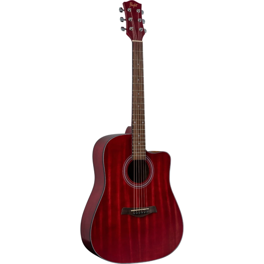 Акустическая гитара FLIGHT D-155C MAH RD красный фото 1