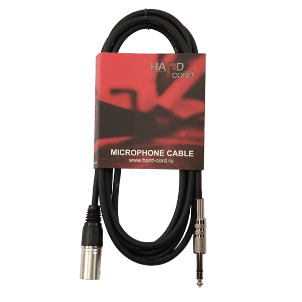 Кабель HardCord MCS-30 XLR(M)-JACK mono6.3mm длина 3M (микрофонный) фото 1