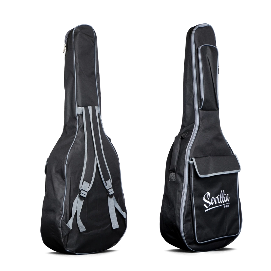 Чехол для акустической гитары SEVILLIA GB-UD41-G вышивка фото 1